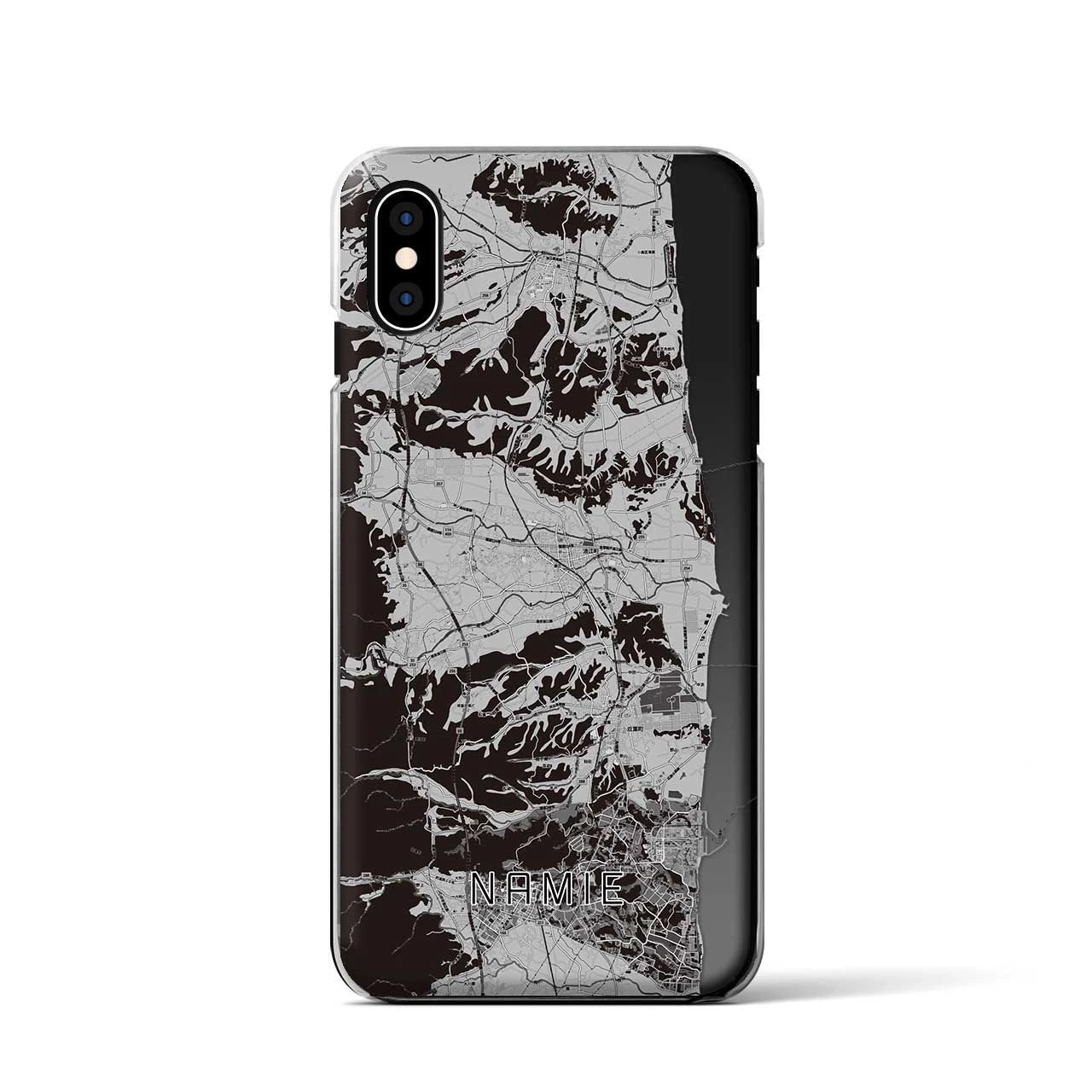 【浪江(福島県)】地図柄iPhoneケース(クリアタイプ)