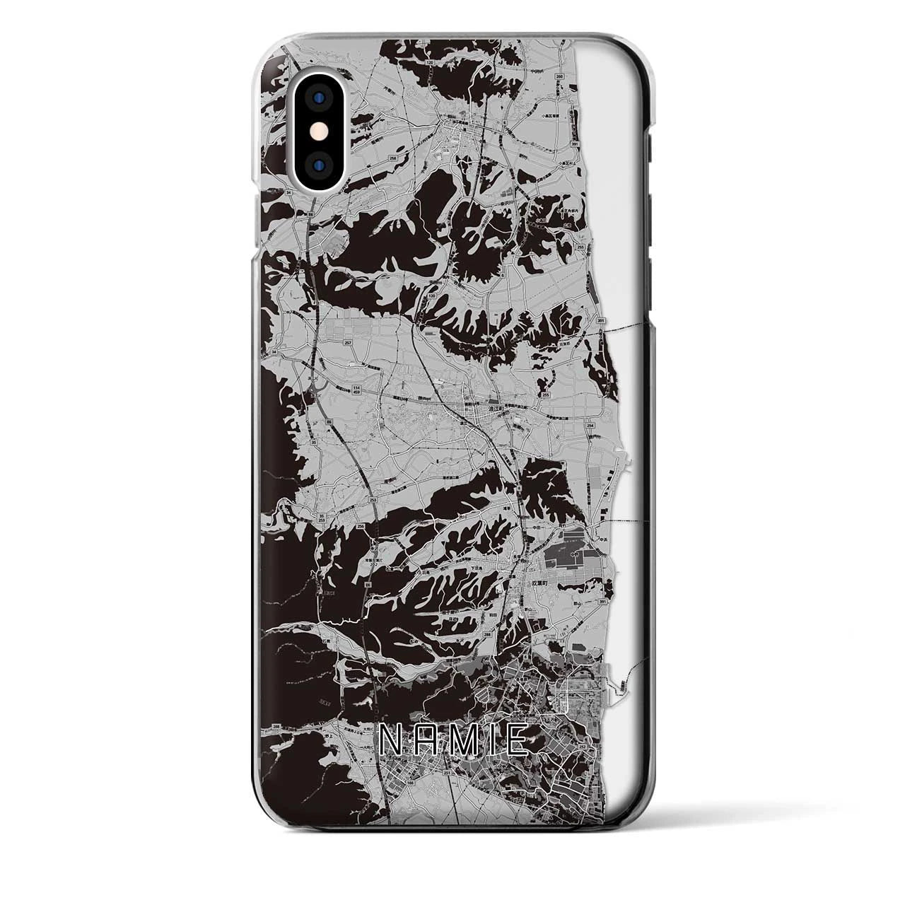 【浪江(福島県)】地図柄iPhoneケース(クリアタイプ)