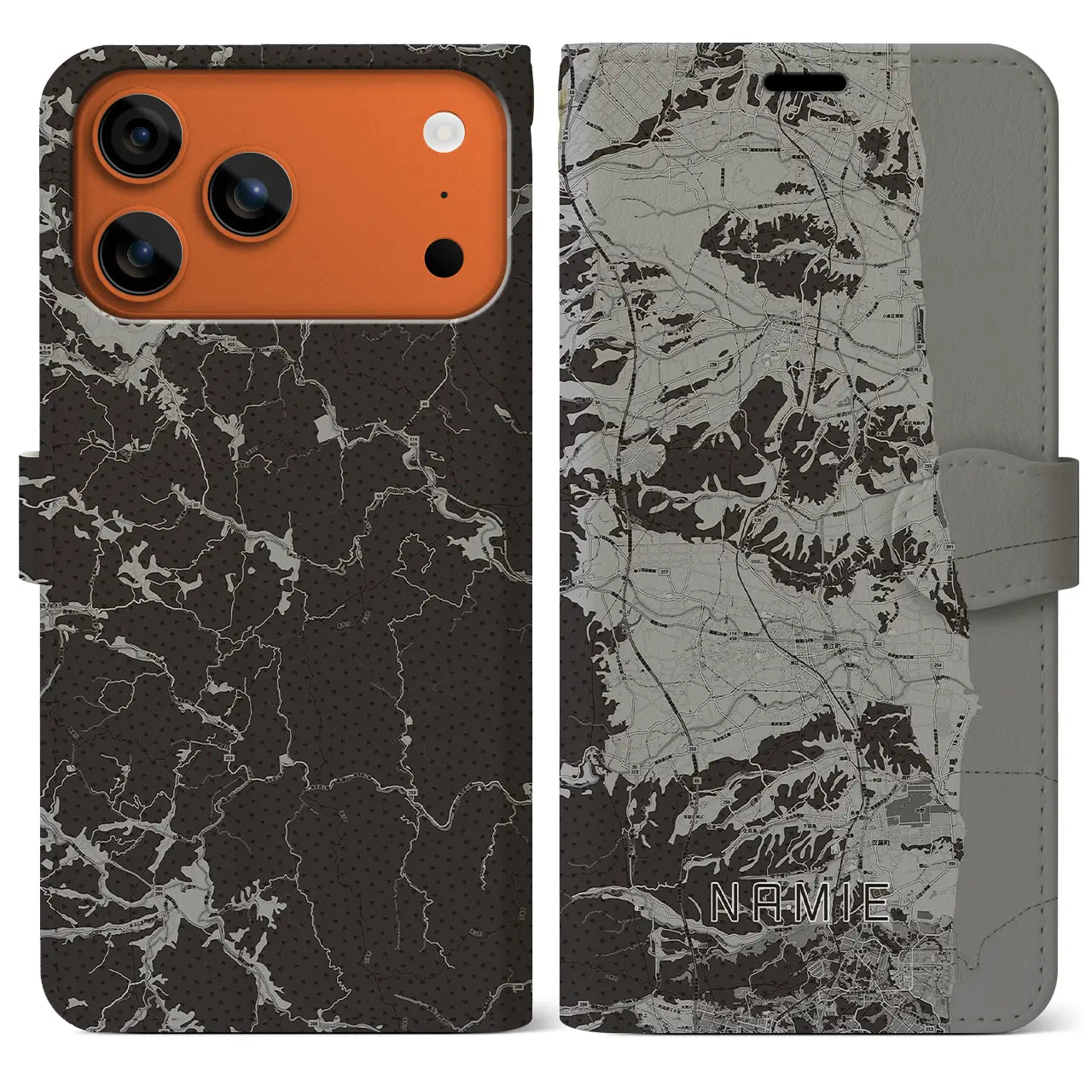 【浪江(福島県)】地図柄iPhoneケース(手帳タイプ)