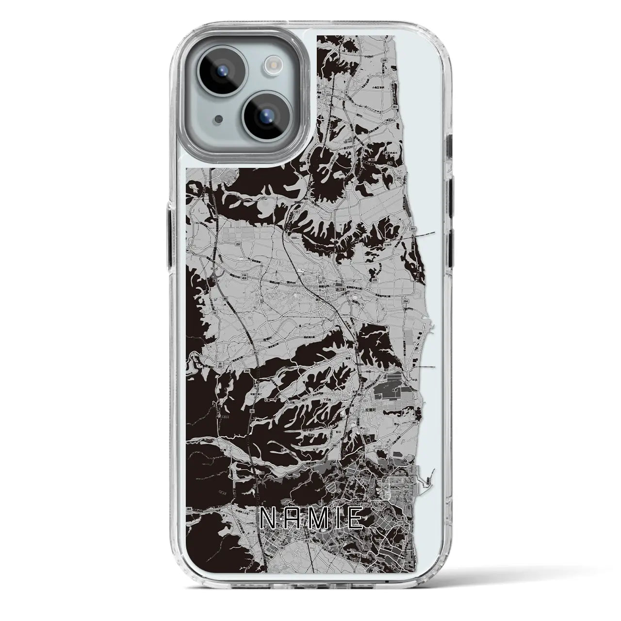【浪江(福島県)】地図柄iPhoneケース(MagSafeタイプ)