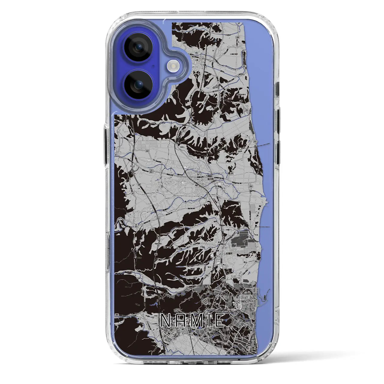 【浪江(福島県)】地図柄iPhoneケース(MagSafeタイプ)