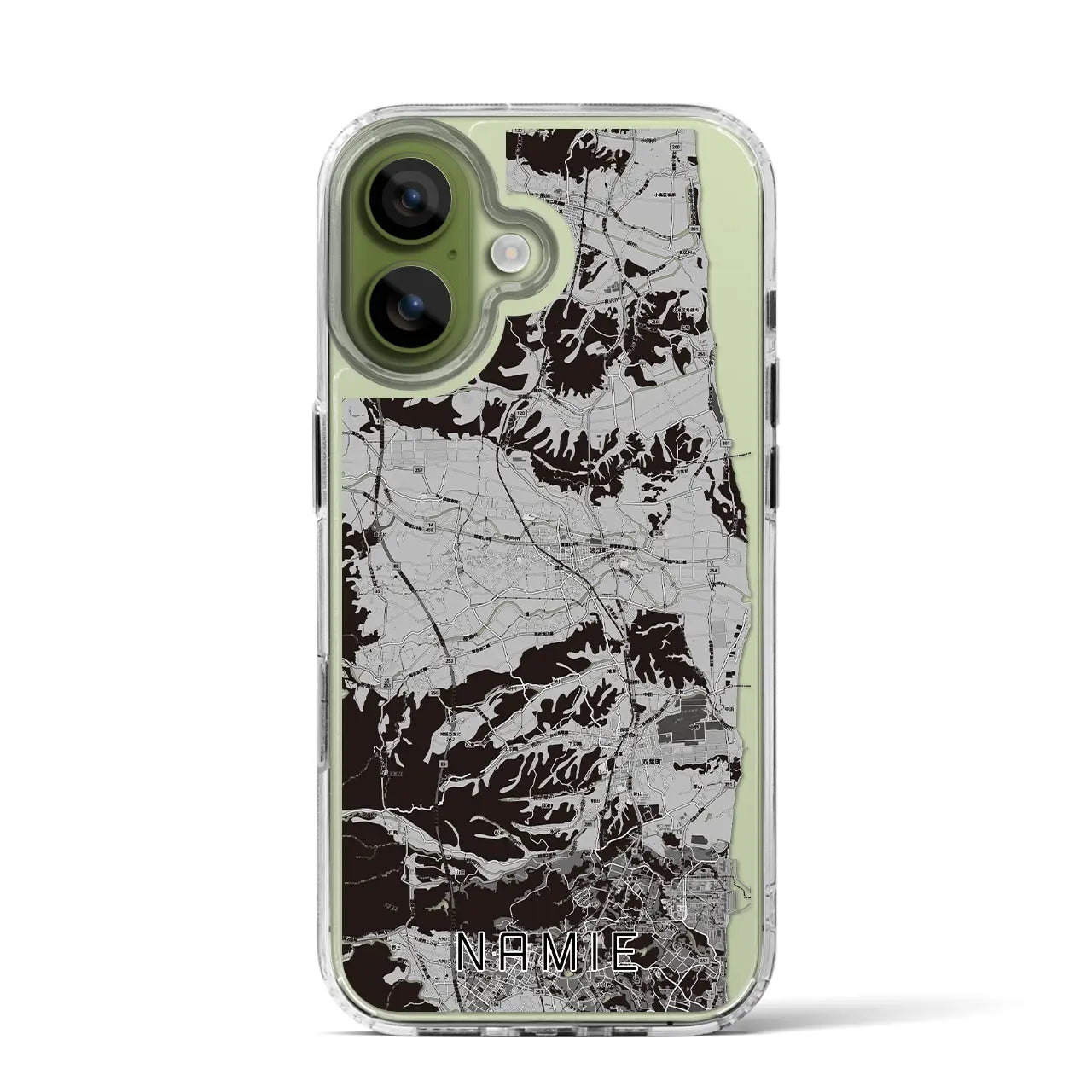 【浪江(福島県)】地図柄iPhoneケース(MagSafeタイプ)