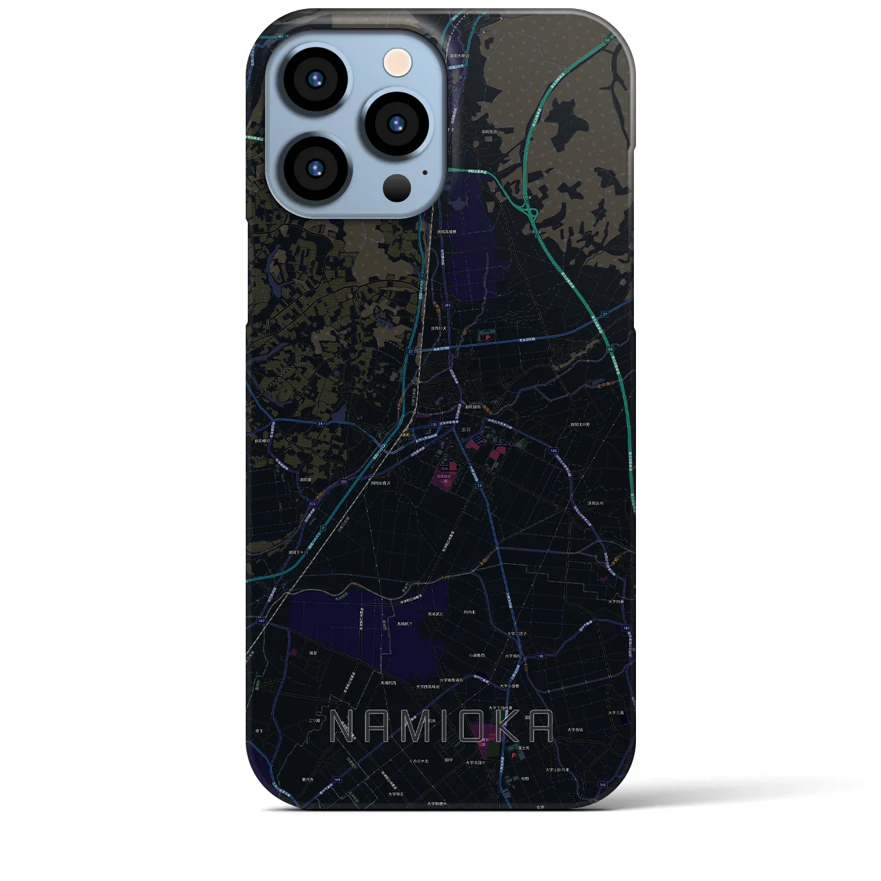 【浪岡(青森県)】地図柄iPhoneケース(バックカバータイプ)