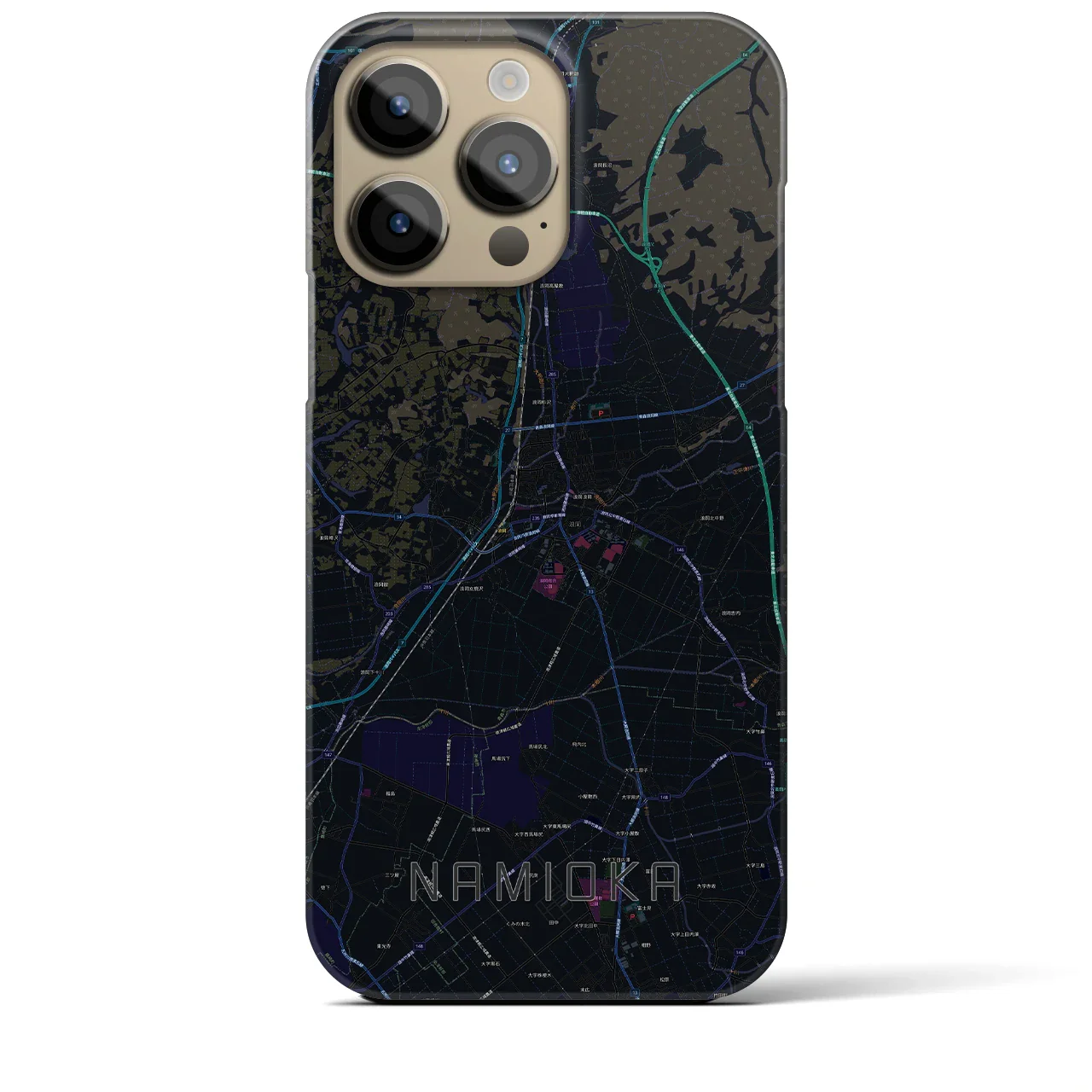 【浪岡(青森県)】地図柄iPhoneケース(バックカバータイプ)