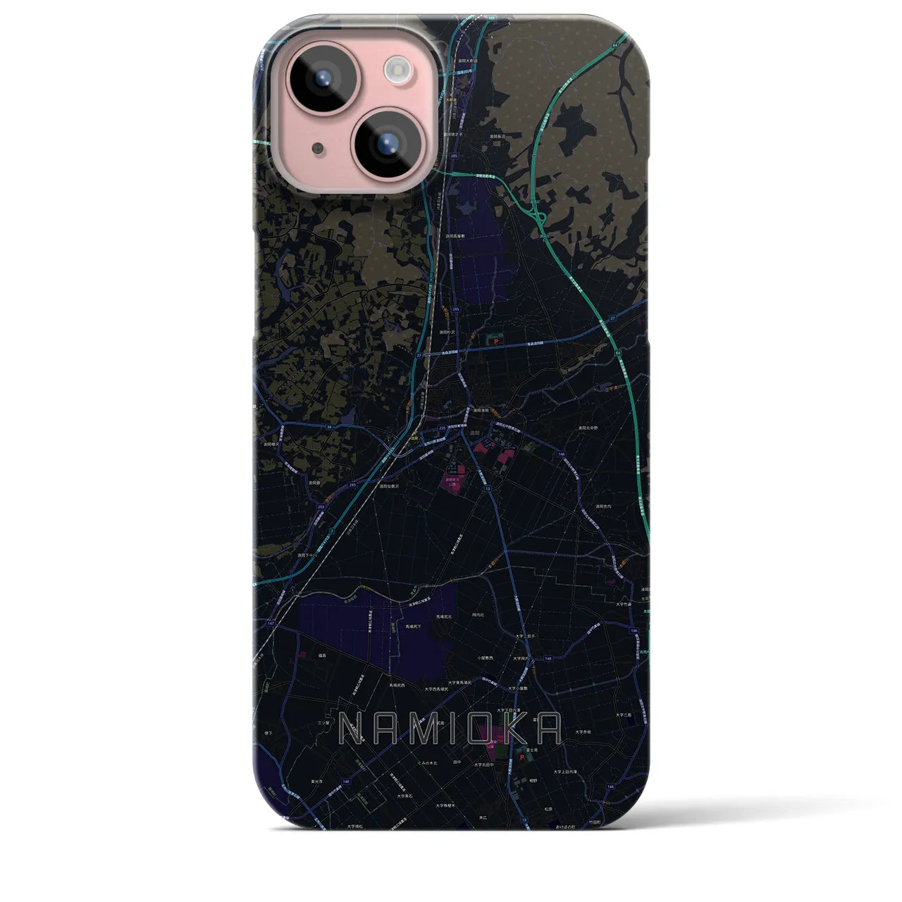【浪岡(青森県)】地図柄iPhoneケース(バックカバータイプ)