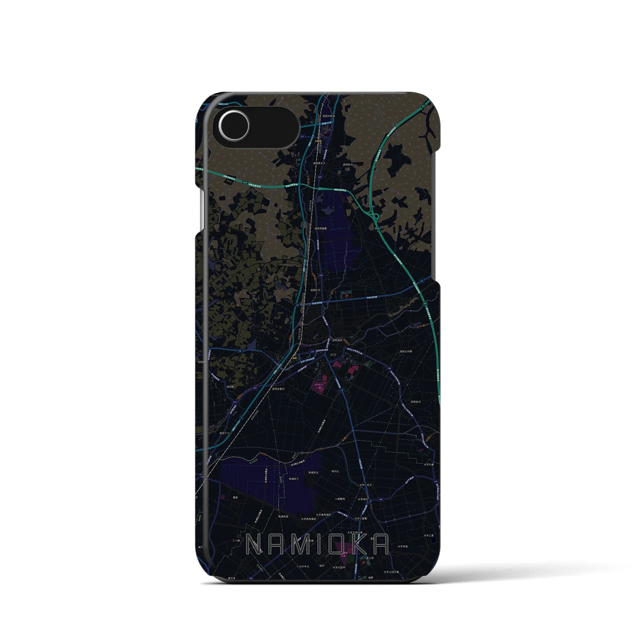 【浪岡(青森県)】地図柄iPhoneケース(バックカバータイプ)