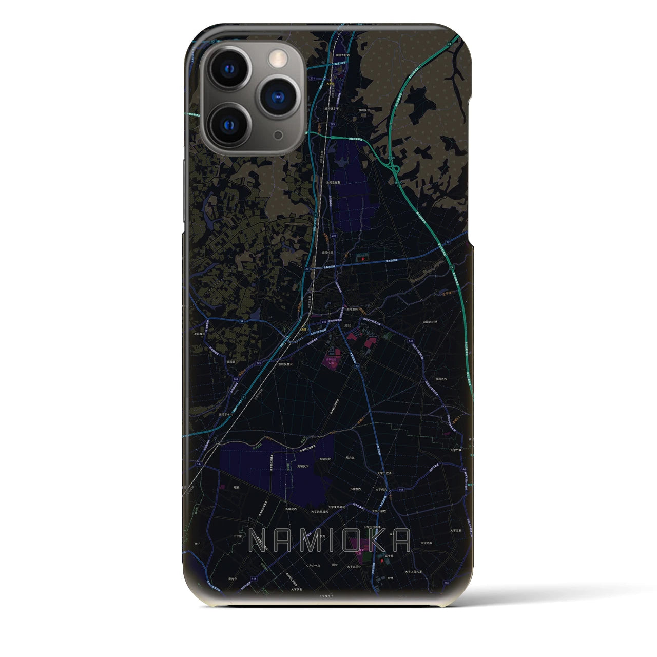 【浪岡(青森県)】地図柄iPhoneケース(バックカバータイプ)