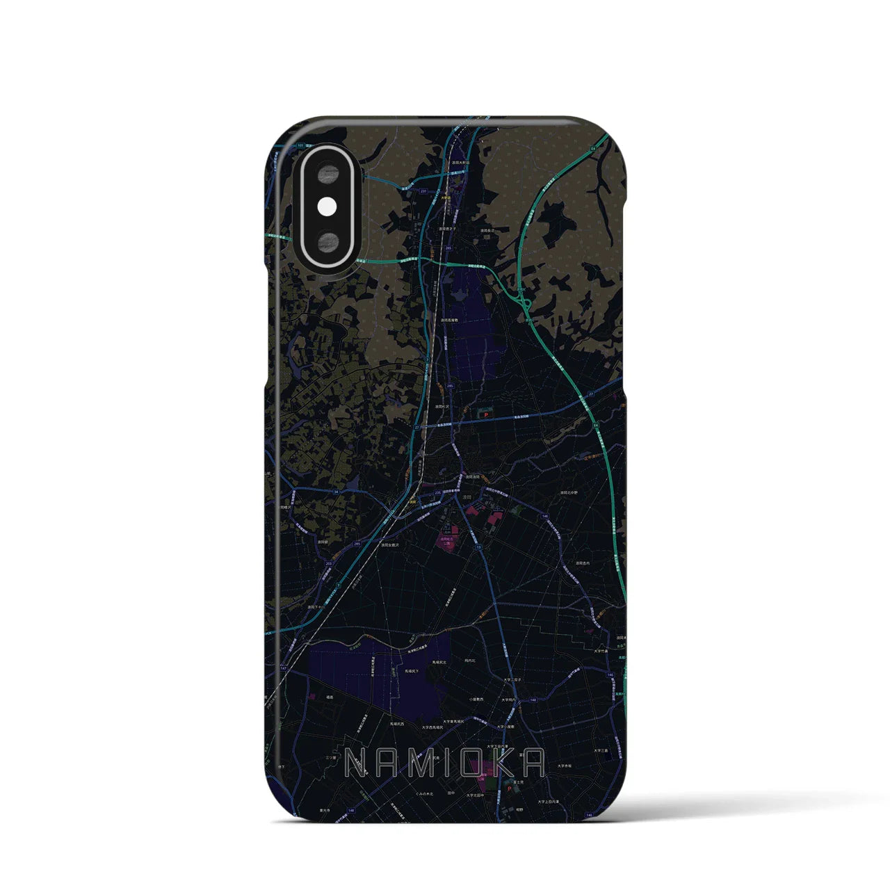 【浪岡(青森県)】地図柄iPhoneケース(バックカバータイプ)