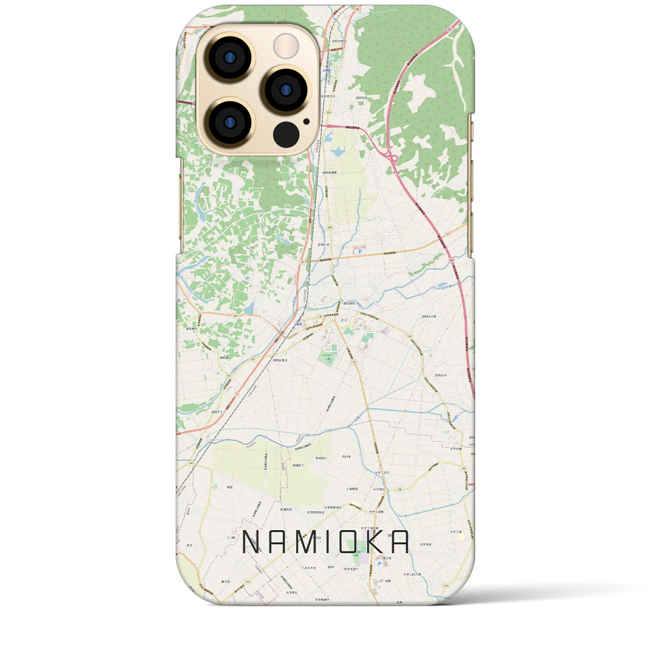 【浪岡(青森県)】地図柄iPhoneケース(バックカバータイプ)