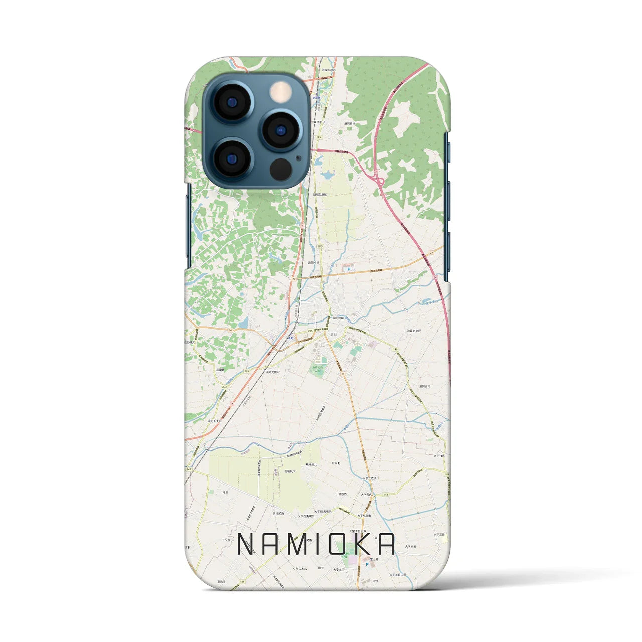 【浪岡(青森県)】地図柄iPhoneケース(バックカバータイプ)