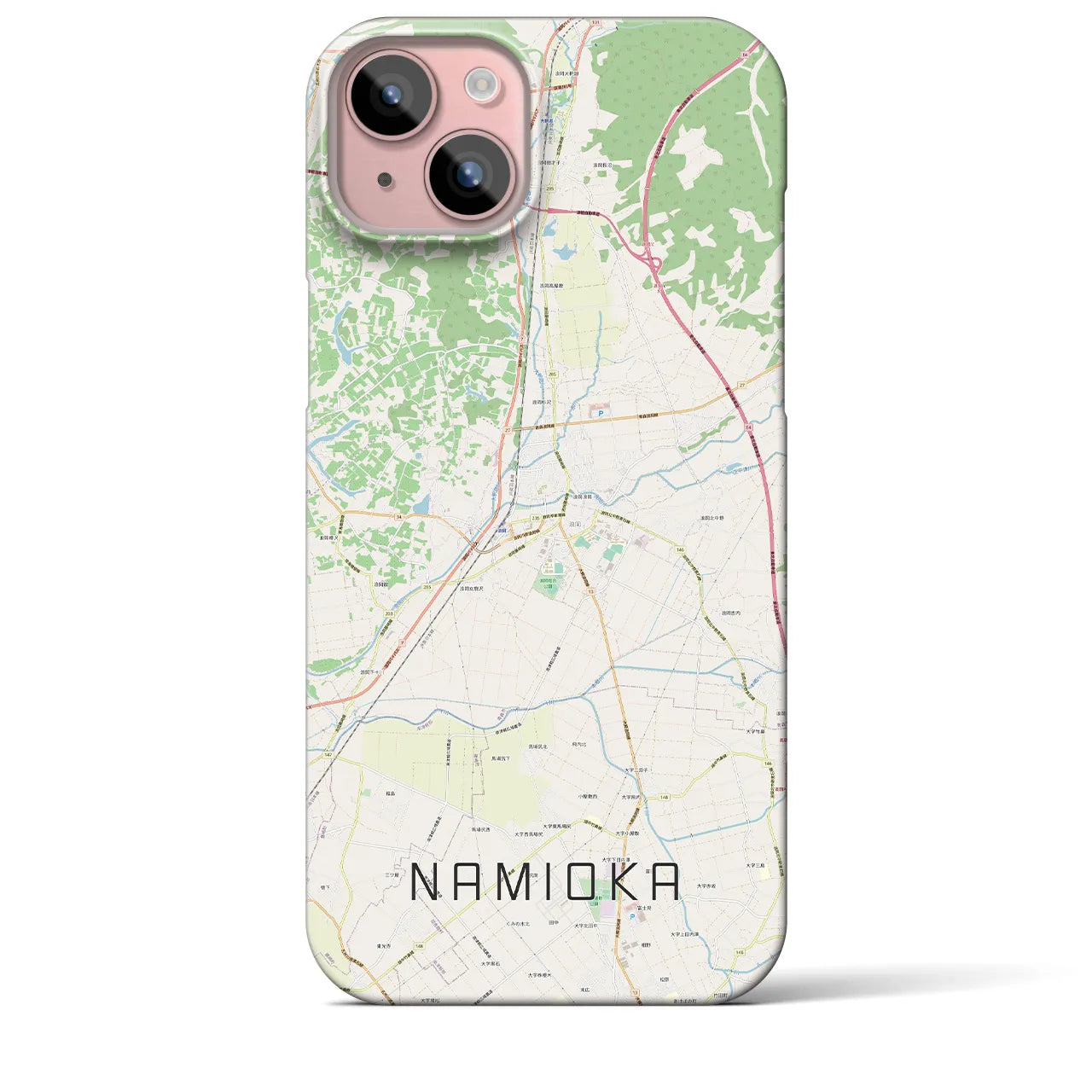 【浪岡(青森県)】地図柄iPhoneケース(バックカバータイプ)