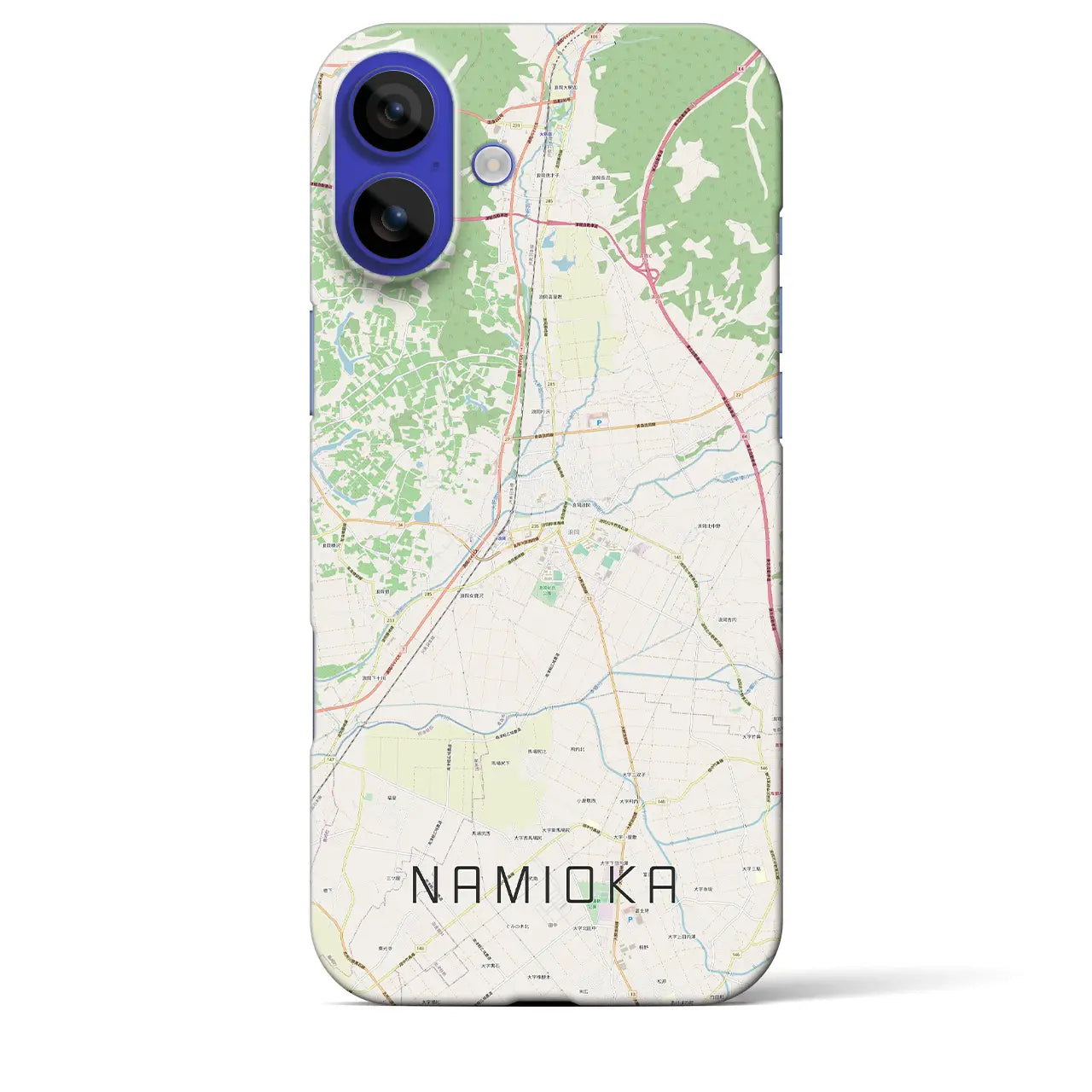 【浪岡(青森県)】地図柄iPhoneケース(バックカバータイプ)ナチュラル・iPhone 16 Pro Max 用