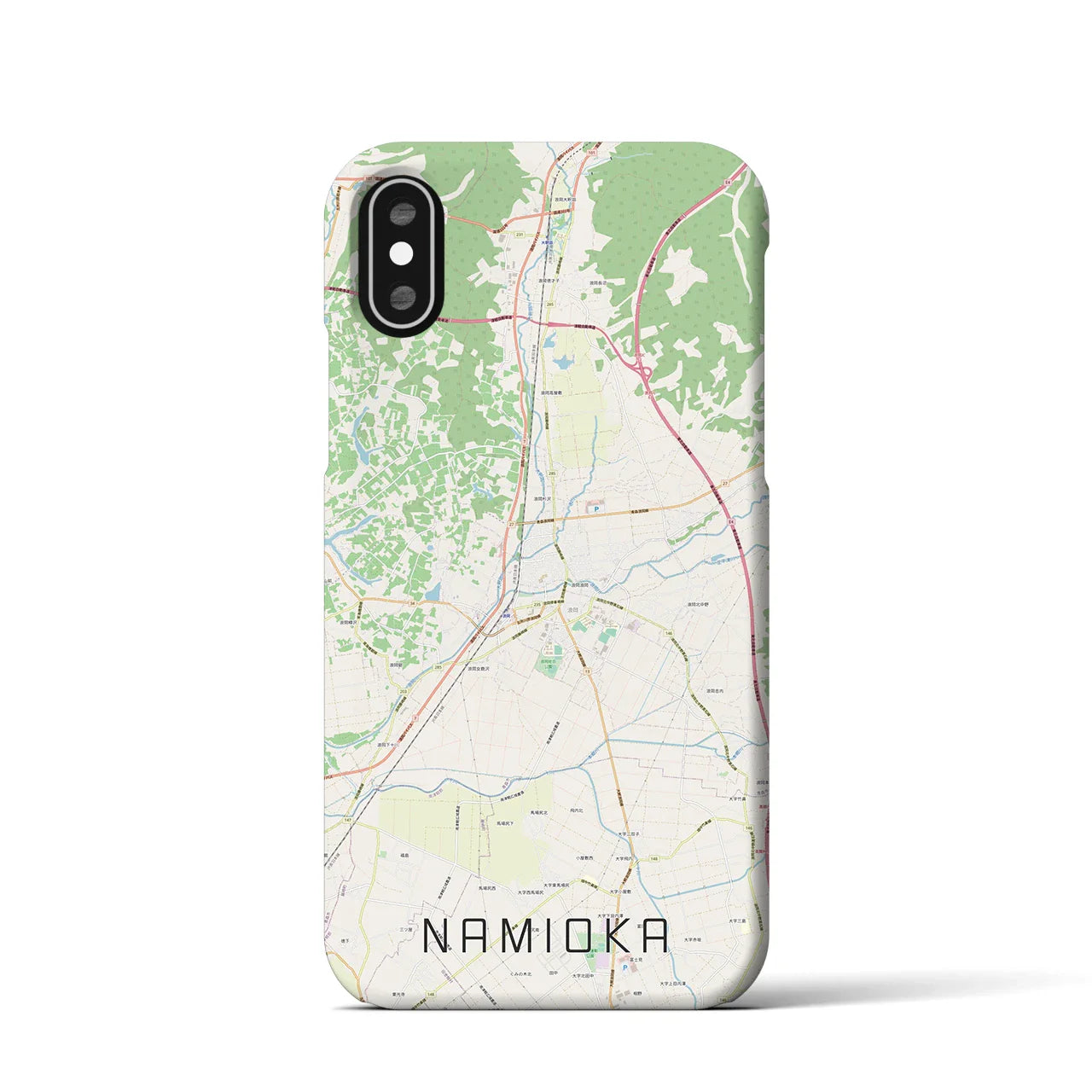 【浪岡(青森県)】地図柄iPhoneケース(バックカバータイプ)