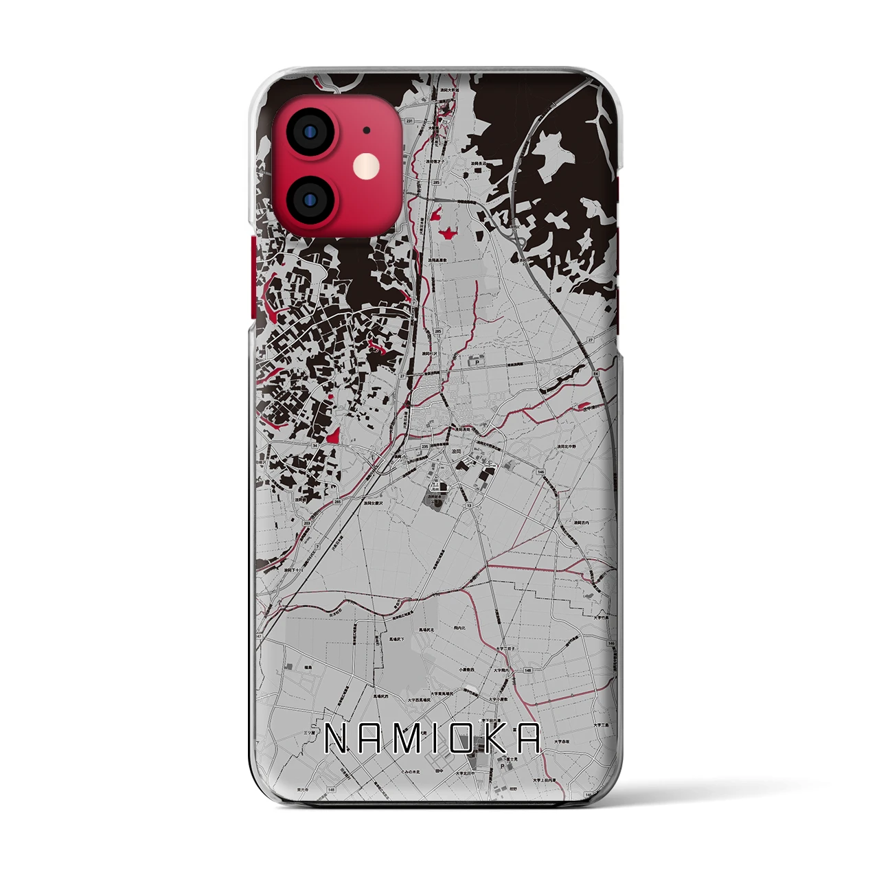 【浪岡(青森県)】地図柄iPhoneケース(クリアタイプ)