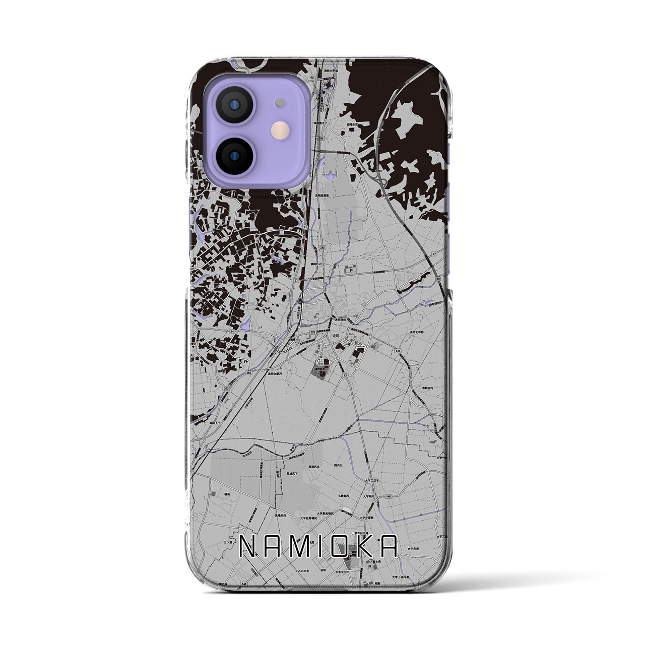 【浪岡(青森県)】地図柄iPhoneケース(クリアタイプ)