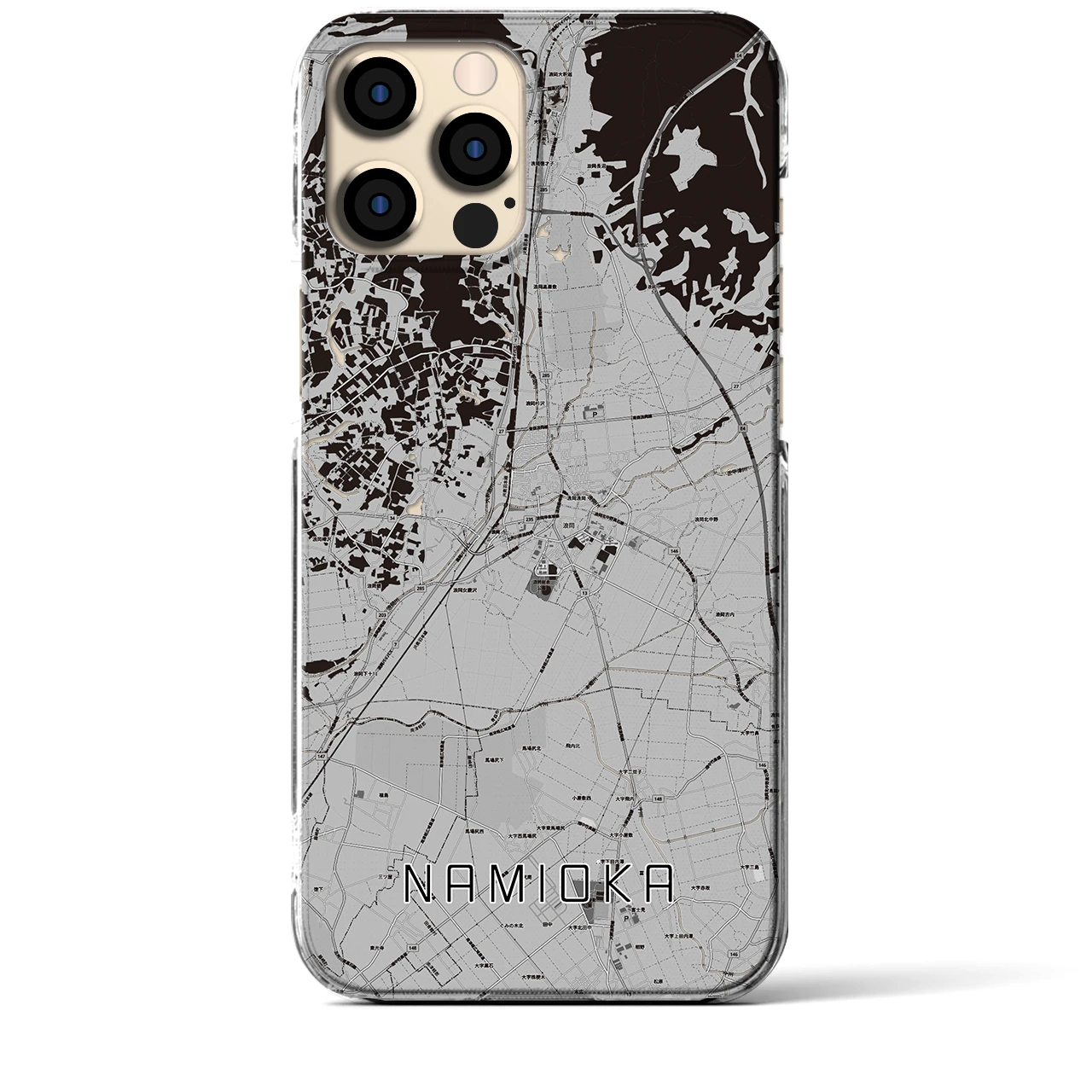 【浪岡(青森県)】地図柄iPhoneケース(クリアタイプ)