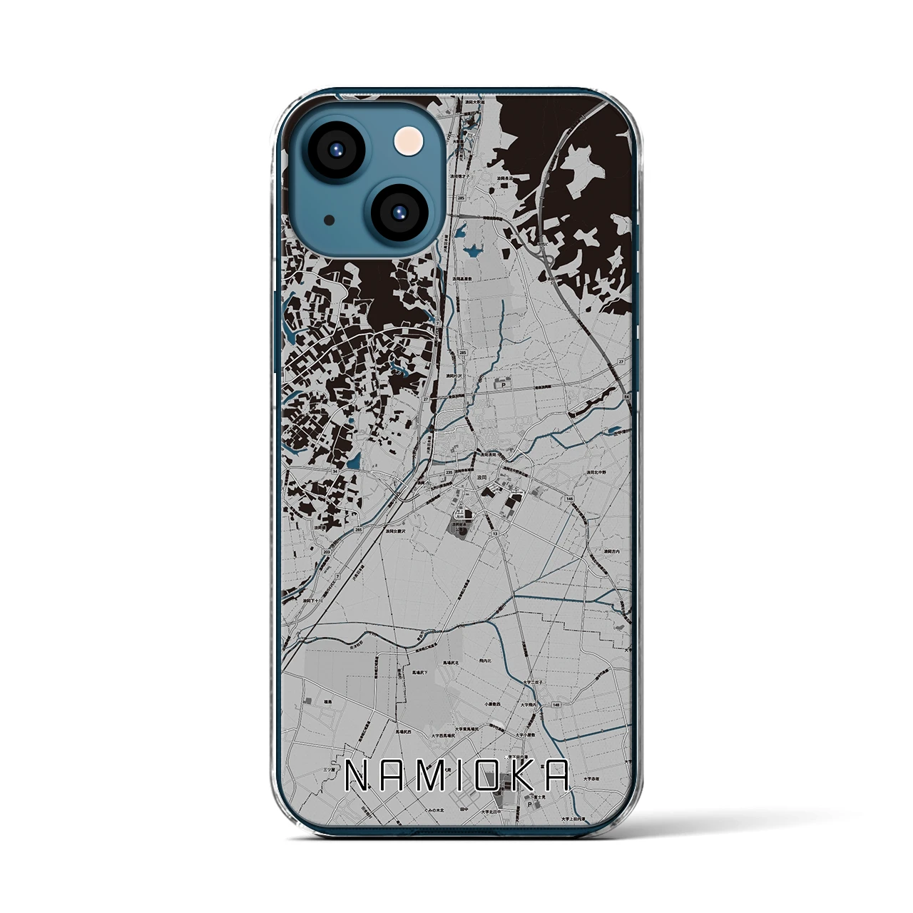 【浪岡(青森県)】地図柄iPhoneケース(クリアタイプ)