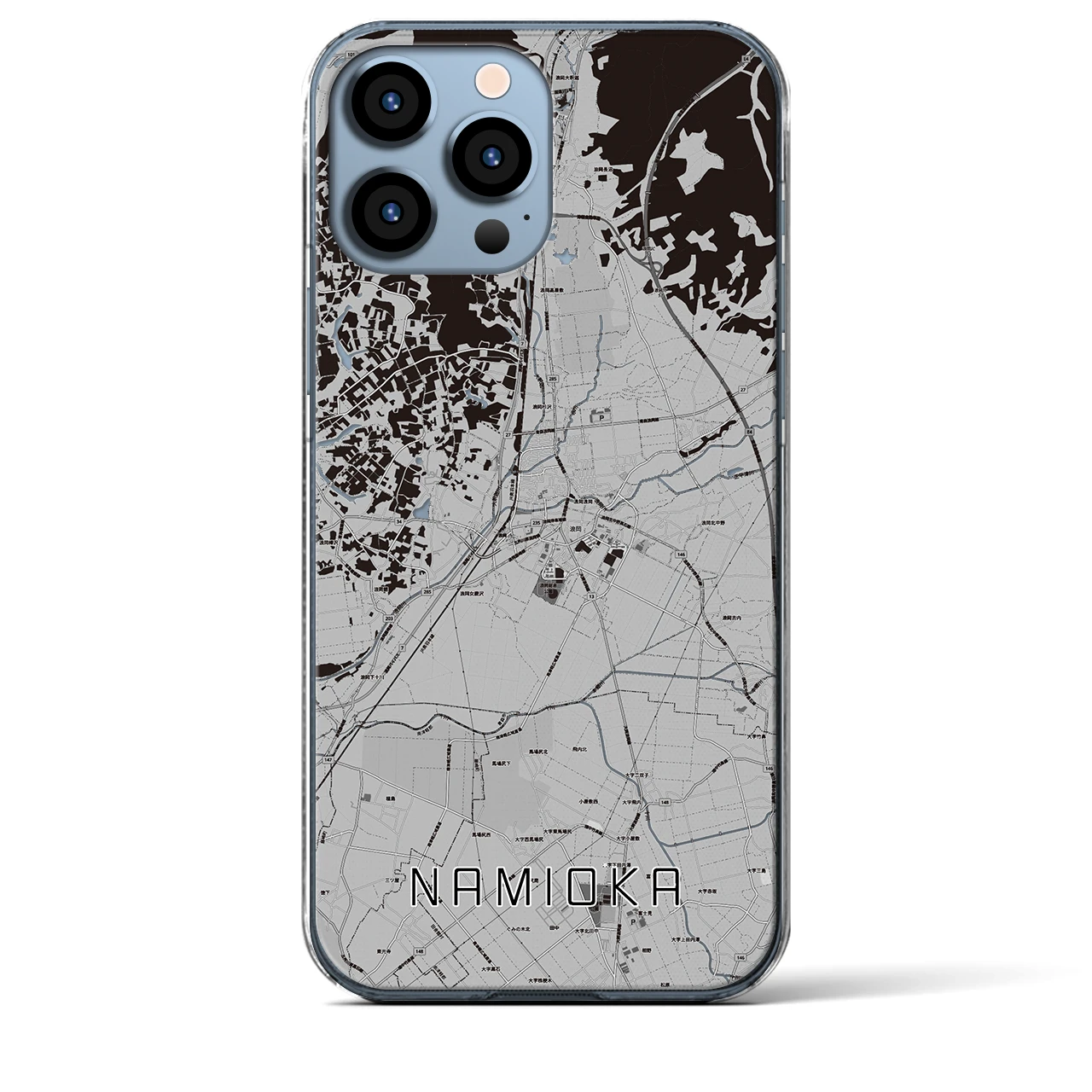 【浪岡(青森県)】地図柄iPhoneケース(クリアタイプ)