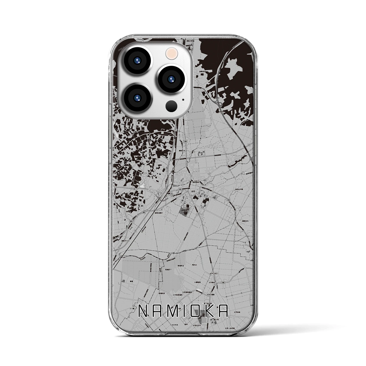 【浪岡(青森県)】地図柄iPhoneケース(クリアタイプ)