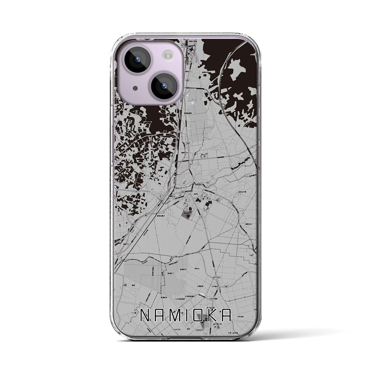 【浪岡(青森県)】地図柄iPhoneケース(クリアタイプ)