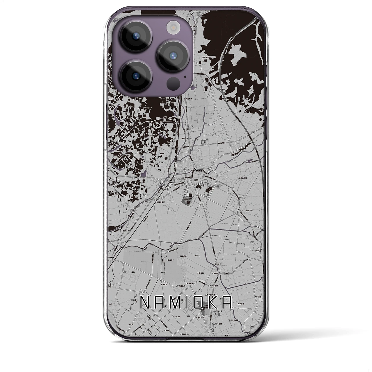 【浪岡(青森県)】地図柄iPhoneケース(クリアタイプ)