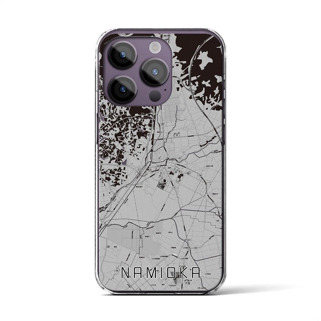 【浪岡(青森県)】地図柄iPhoneケース(クリアタイプ)