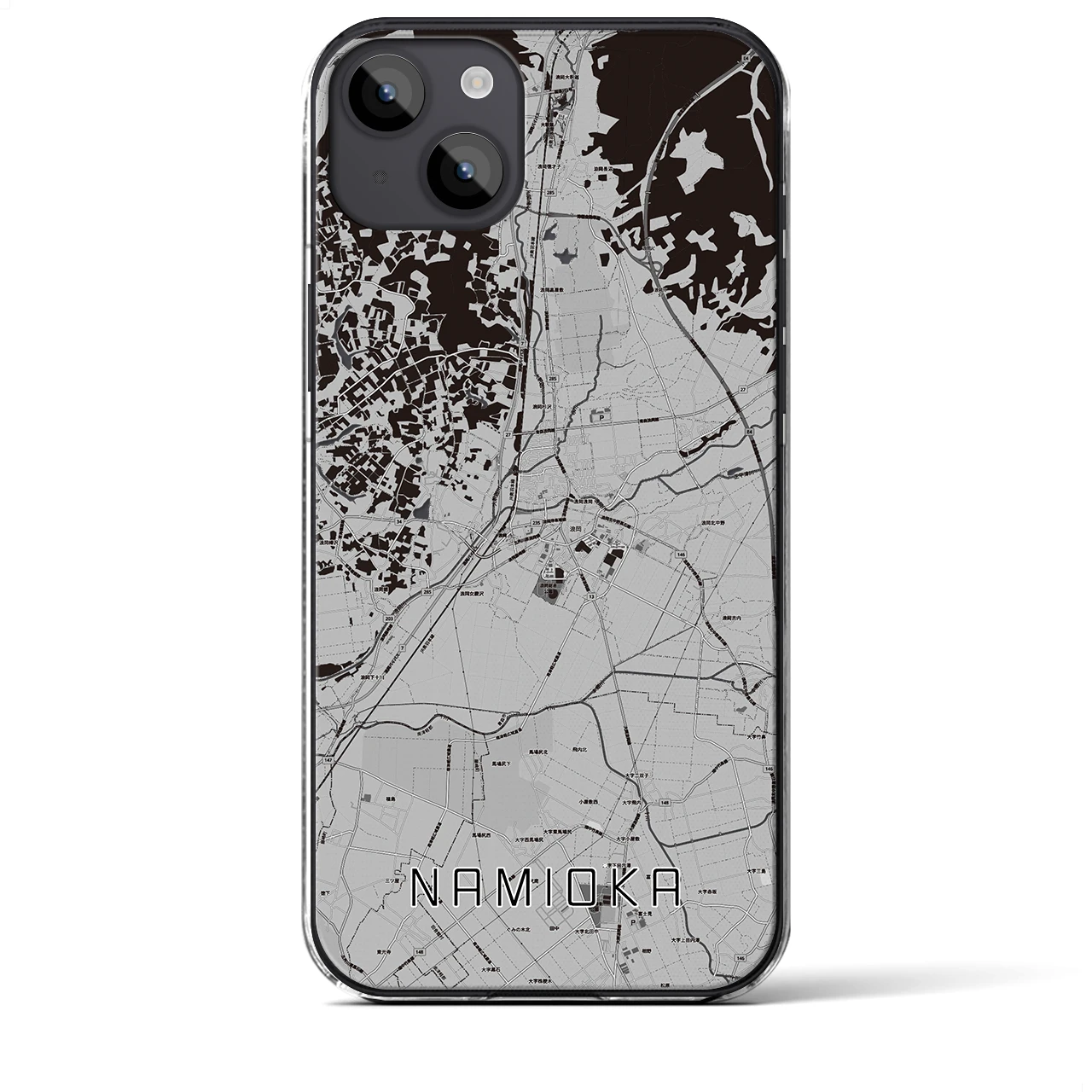 【浪岡(青森県)】地図柄iPhoneケース(クリアタイプ)