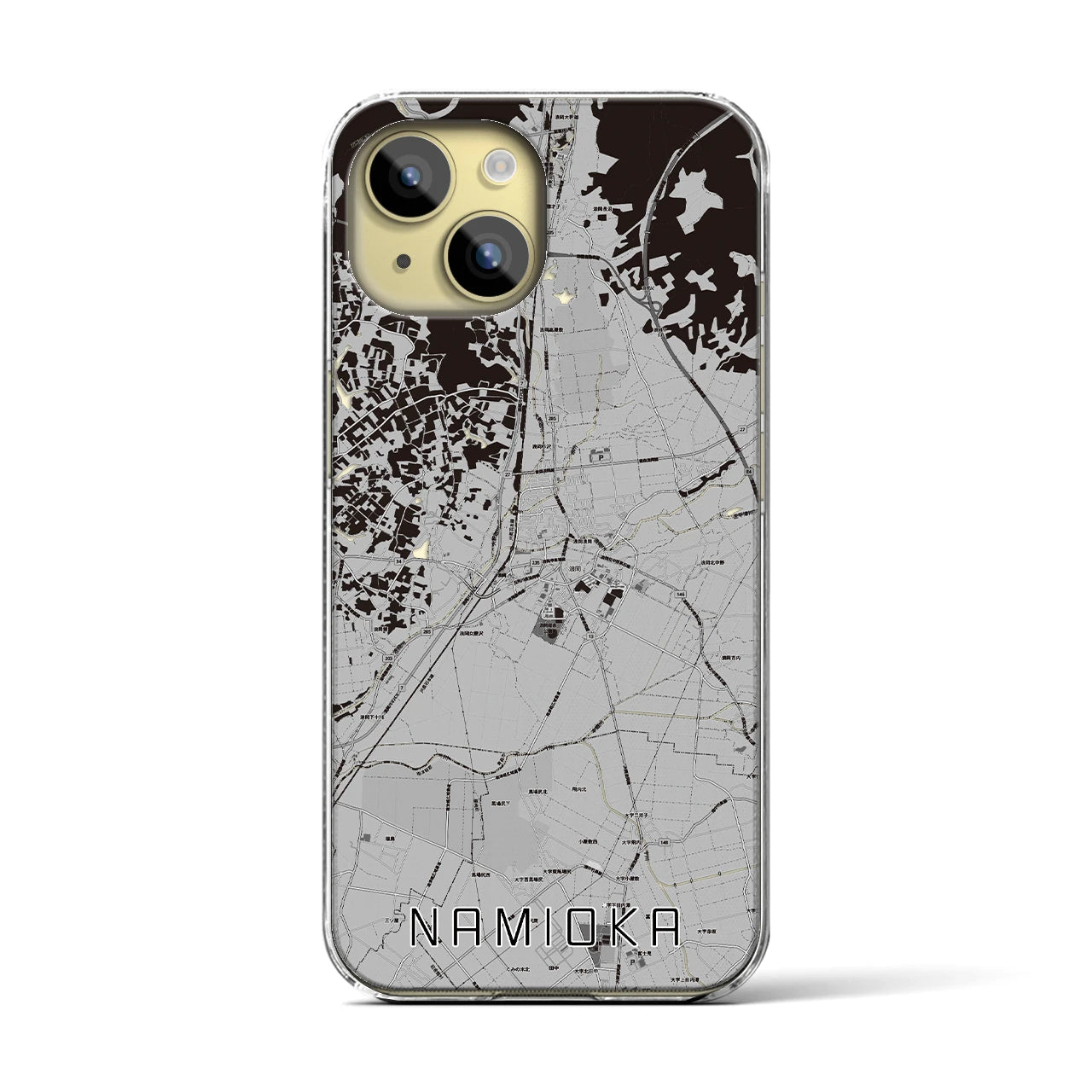 【浪岡(青森県)】地図柄iPhoneケース(クリアタイプ)