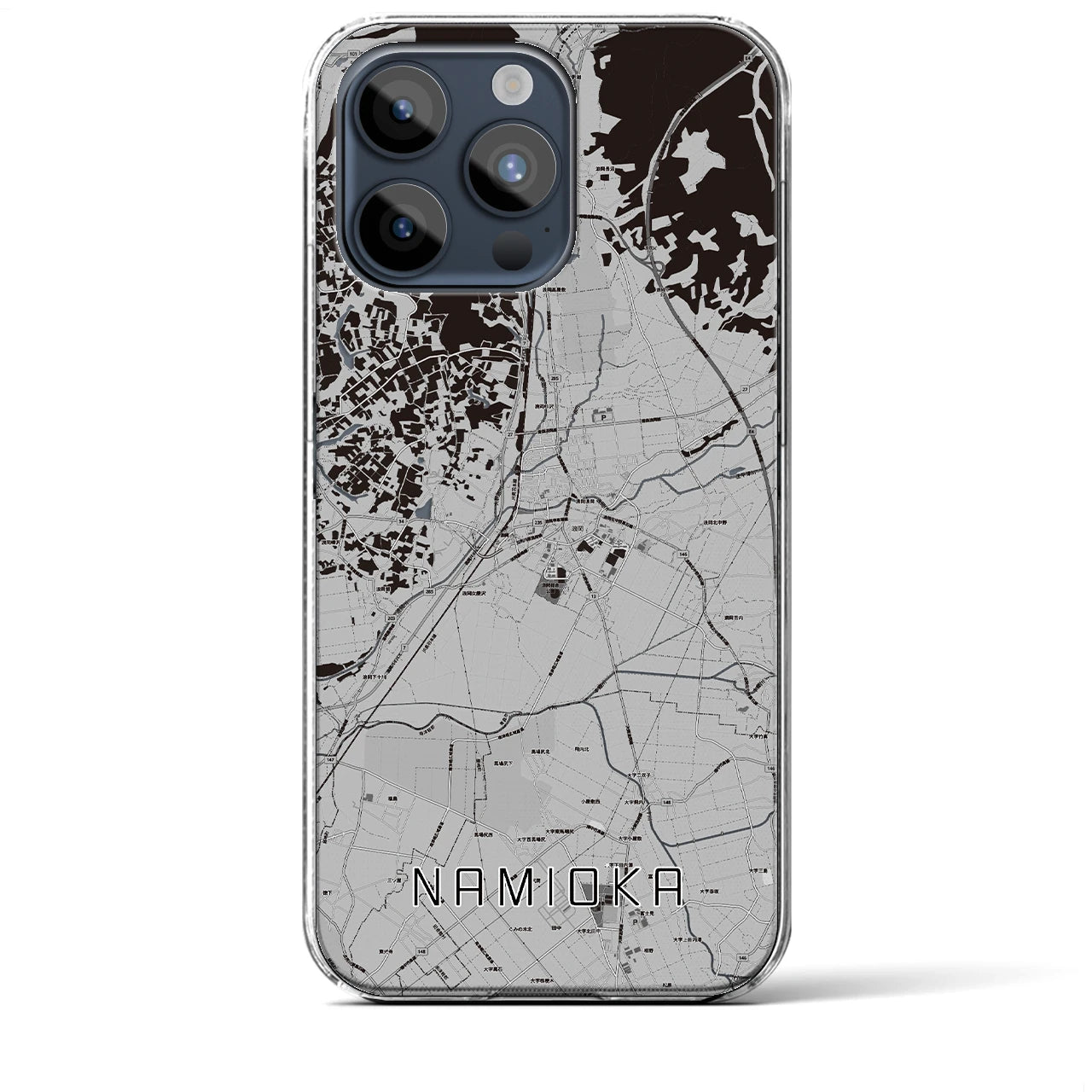 【浪岡(青森県)】地図柄iPhoneケース(クリアタイプ)