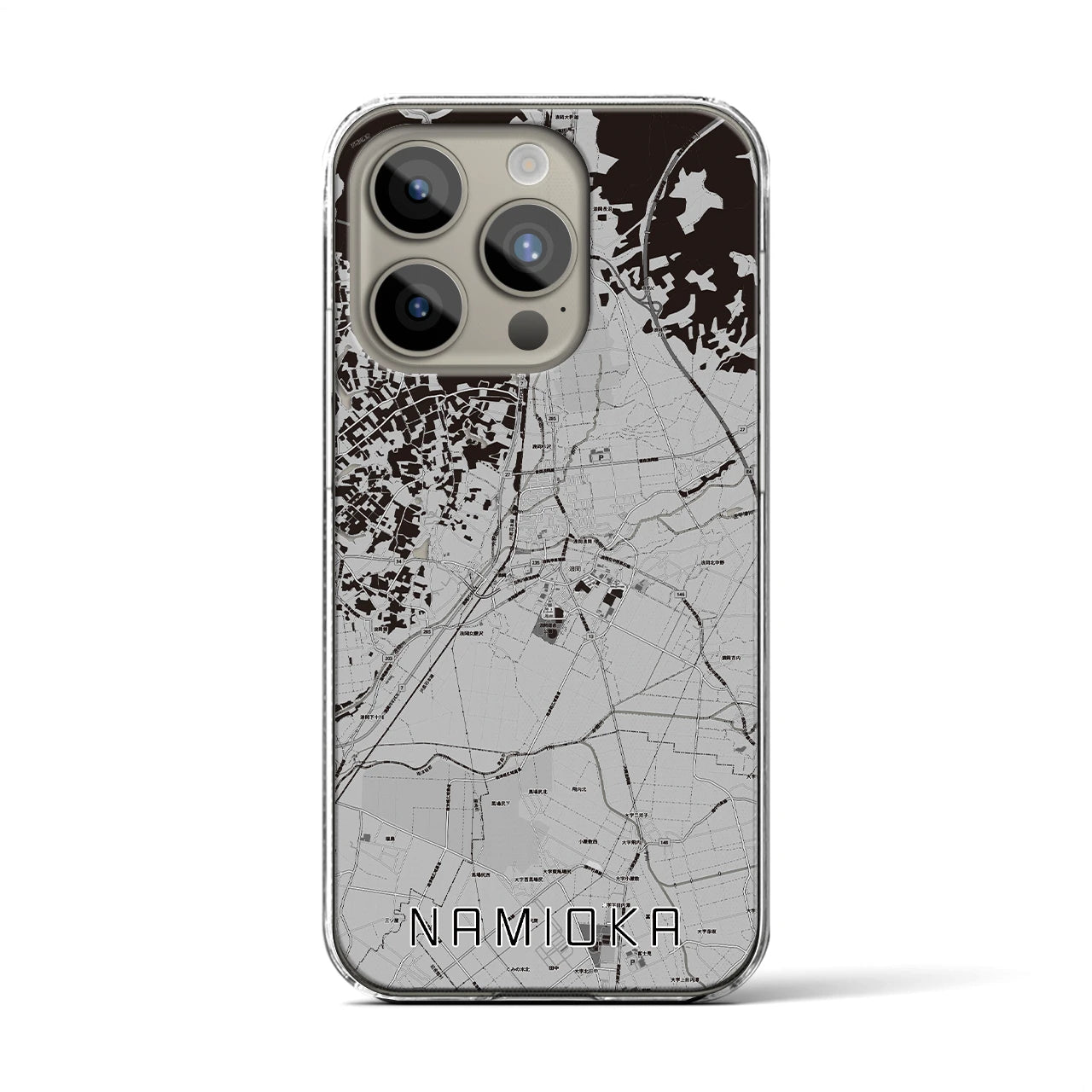 【浪岡(青森県)】地図柄iPhoneケース(クリアタイプ)