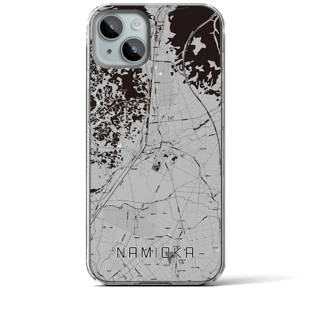 【浪岡(青森県)】地図柄iPhoneケース(クリアタイプ)