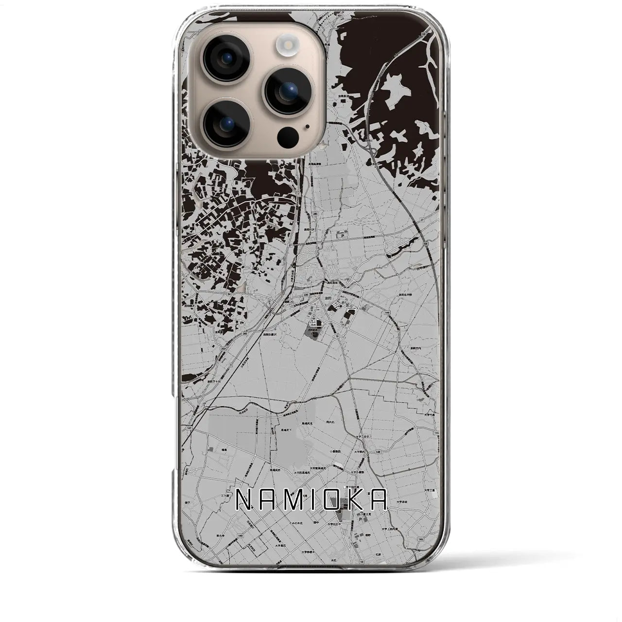 【浪岡(青森県)】地図柄iPhoneケース(クリアタイプ)