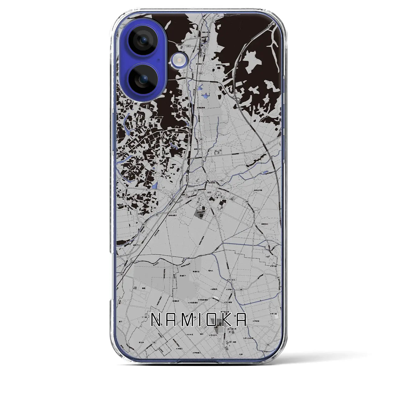 【浪岡(青森県)】地図柄iPhoneケース(クリアタイプ)