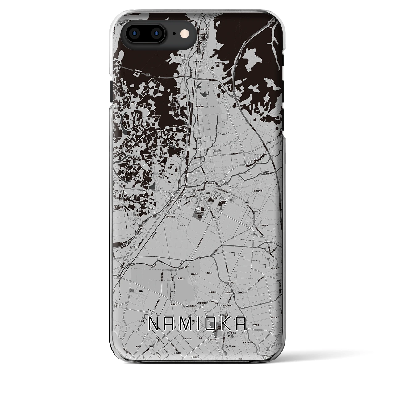 【浪岡(青森県)】地図柄iPhoneケース(クリアタイプ)