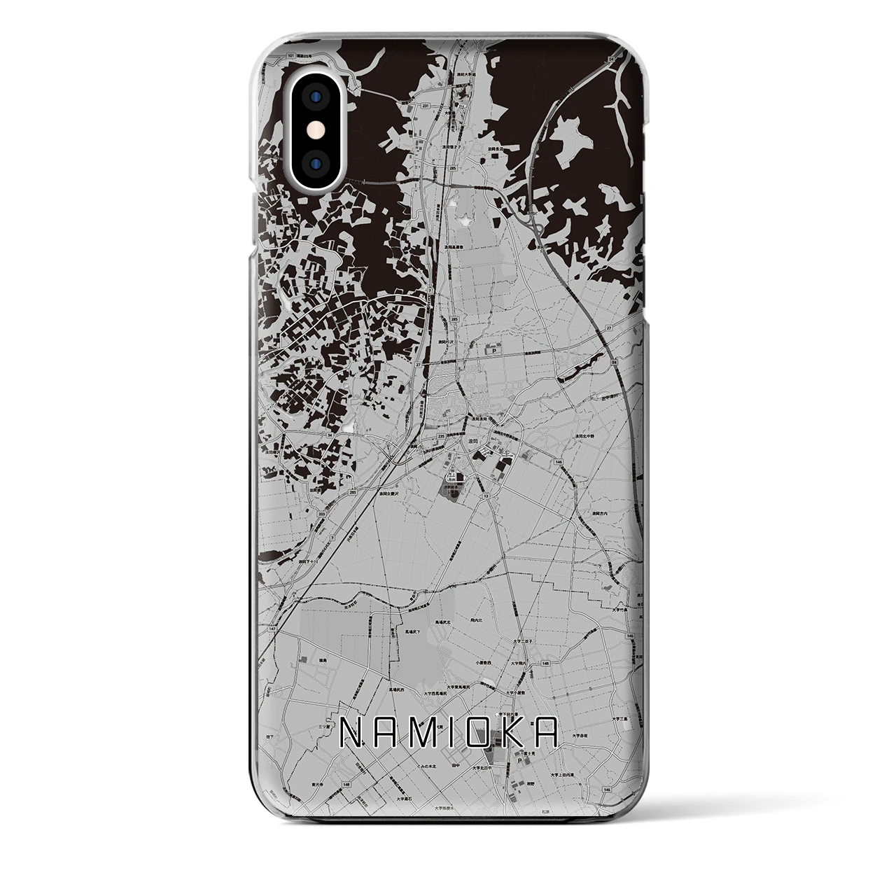 【浪岡(青森県)】地図柄iPhoneケース(クリアタイプ)