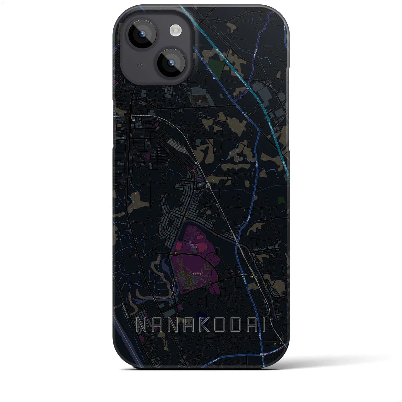 【七光台(千葉県)】地図柄iPhoneケース(バックカバータイプ)