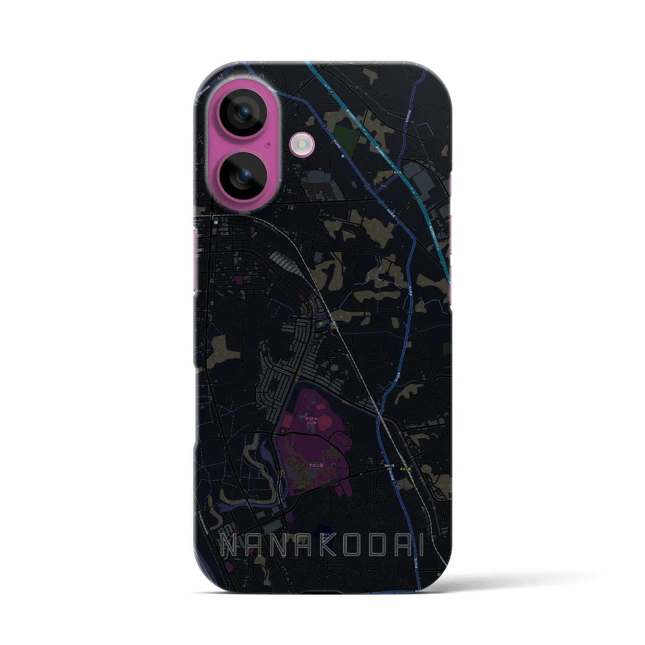 【七光台(千葉県)】地図柄iPhoneケース(バックカバータイプ)