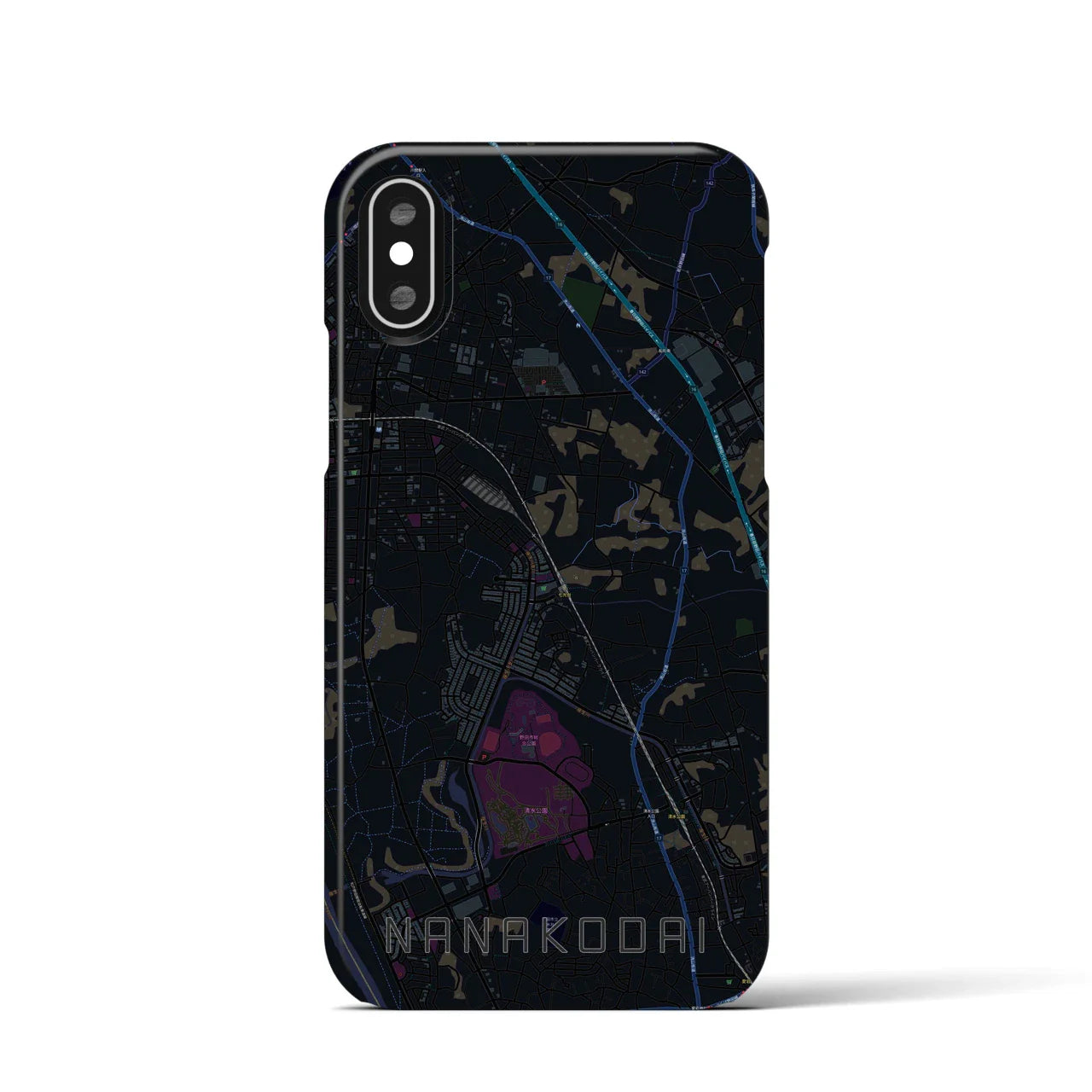 【七光台(千葉県)】地図柄iPhoneケース(バックカバータイプ)