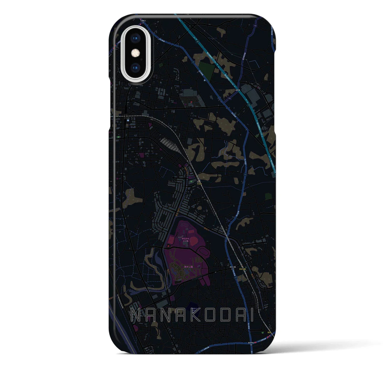 【七光台(千葉県)】地図柄iPhoneケース(バックカバータイプ)