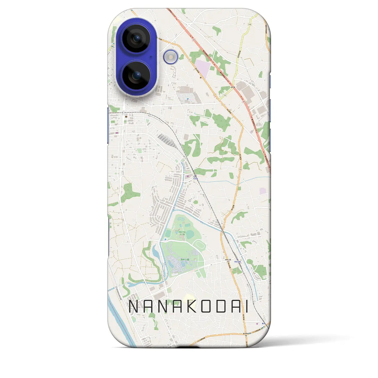 【七光台(千葉県)】地図柄iPhoneケース(バックカバータイプ)ナチュラル・iPhone 16 Pro Max 用