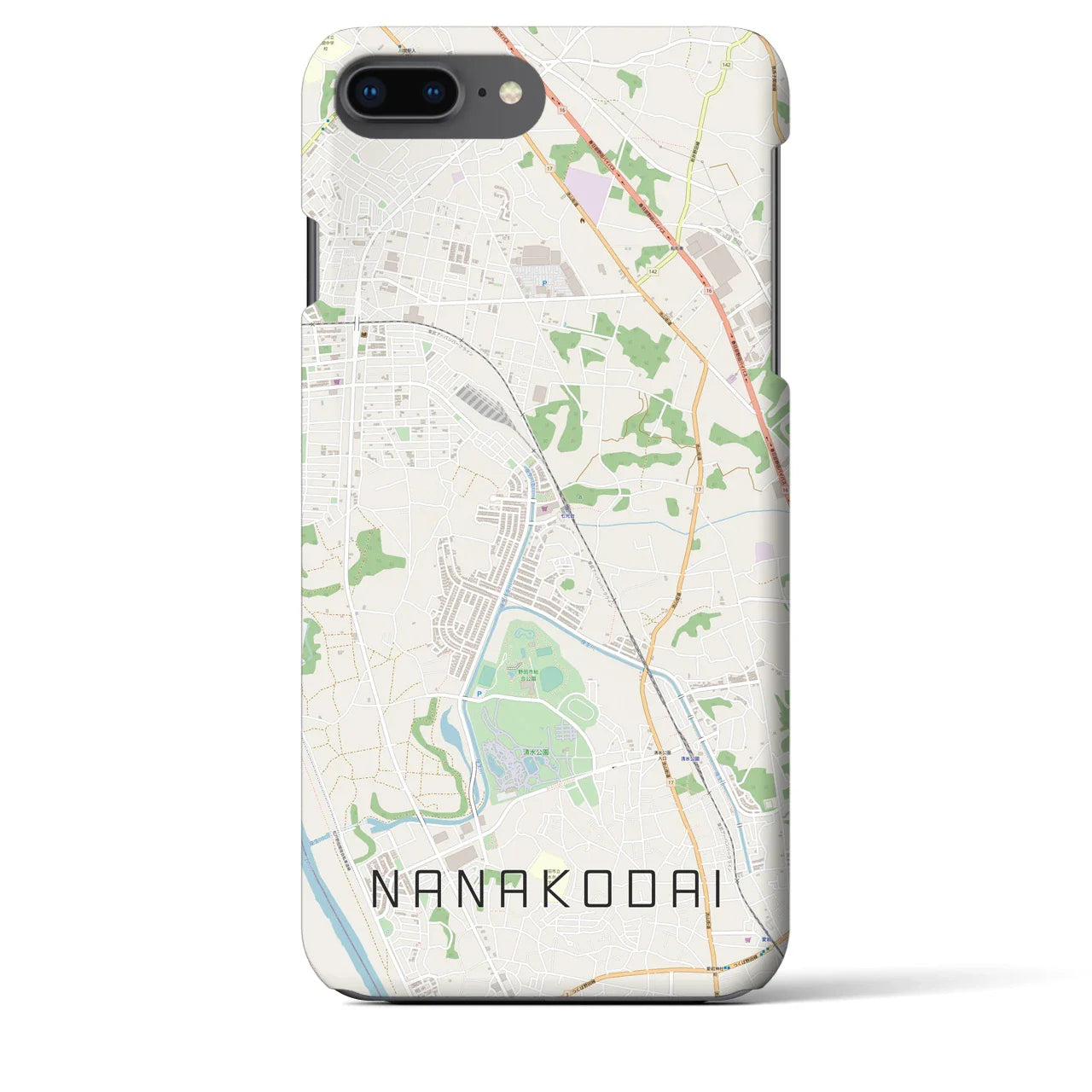 【七光台(千葉県)】地図柄iPhoneケース(バックカバータイプ)