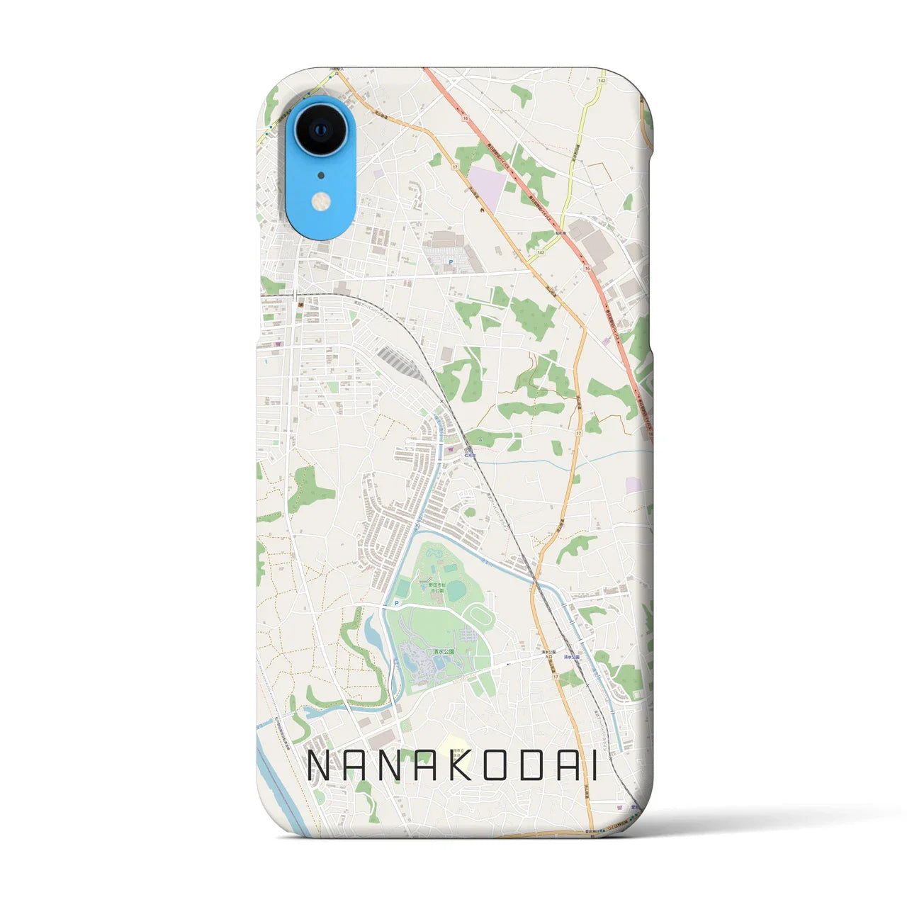 【七光台(千葉県)】地図柄iPhoneケース(バックカバータイプ)