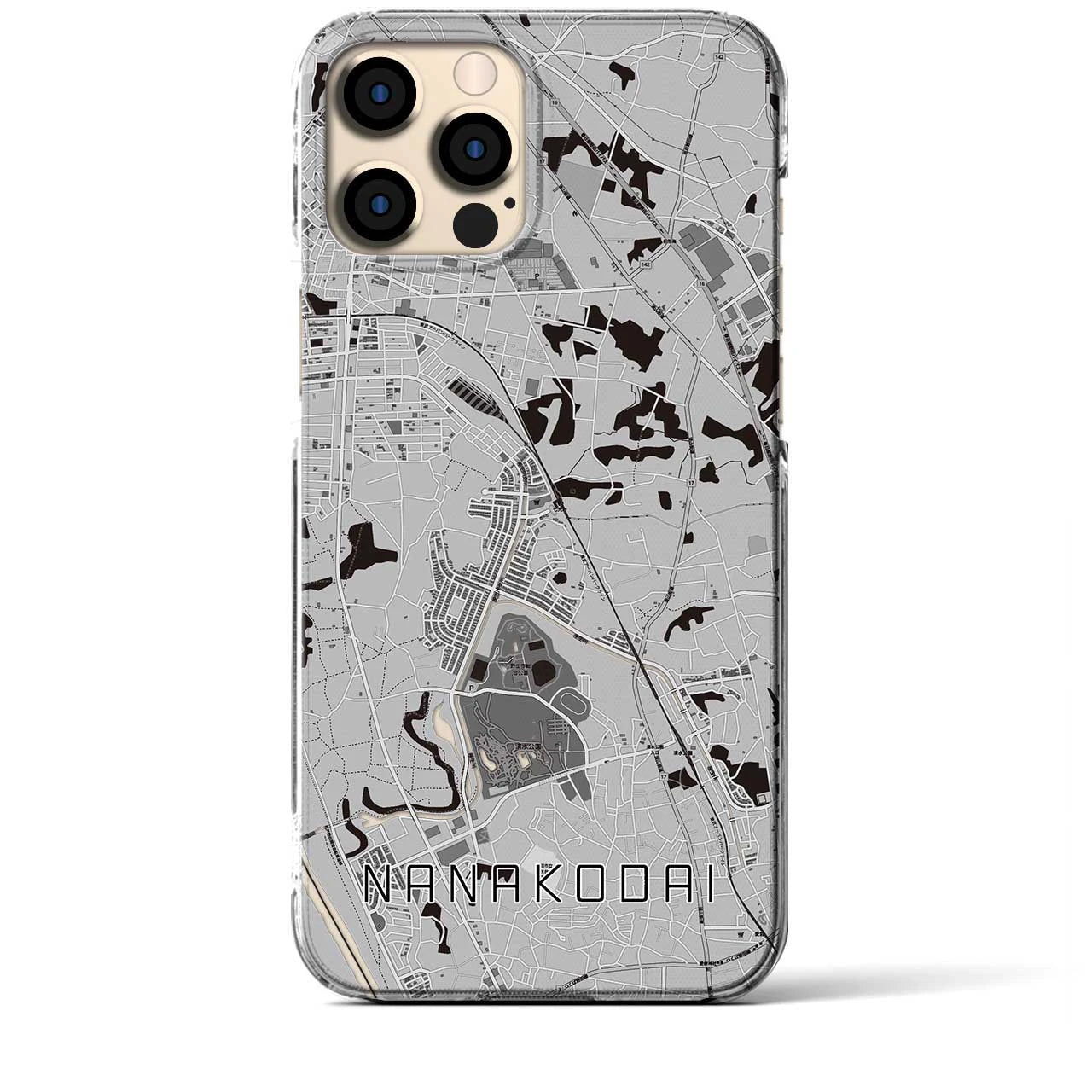 【七光台(千葉県)】地図柄iPhoneケース(クリアタイプ)