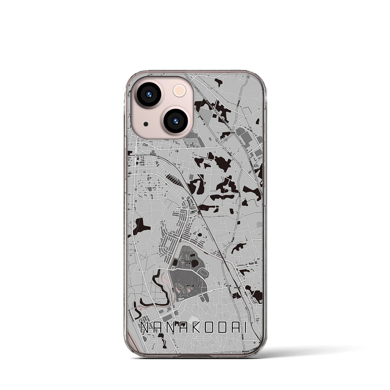 【七光台(千葉県)】地図柄iPhoneケース(クリアタイプ)