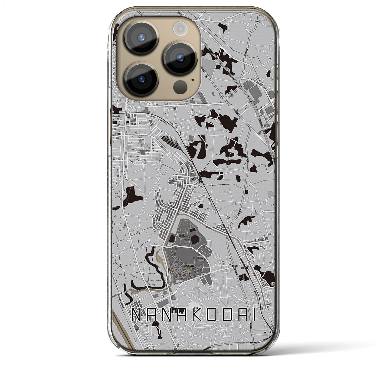 【七光台(千葉県)】地図柄iPhoneケース(クリアタイプ)