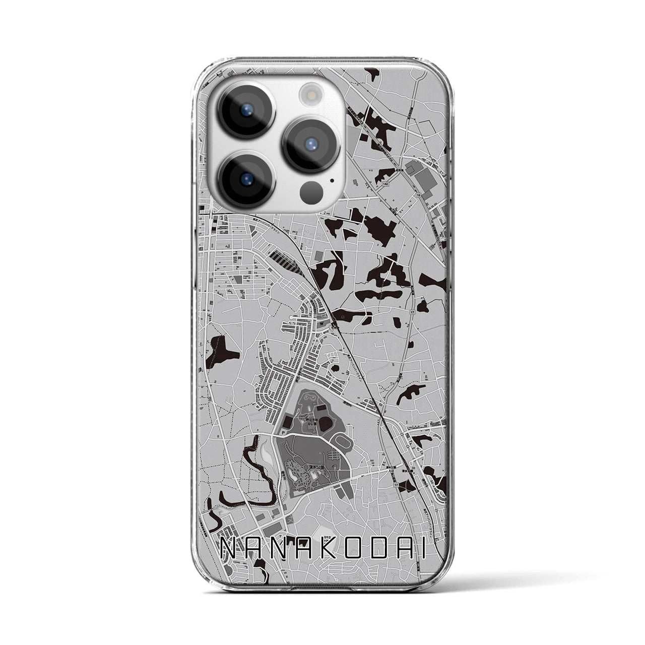 【七光台(千葉県)】地図柄iPhoneケース(クリアタイプ)