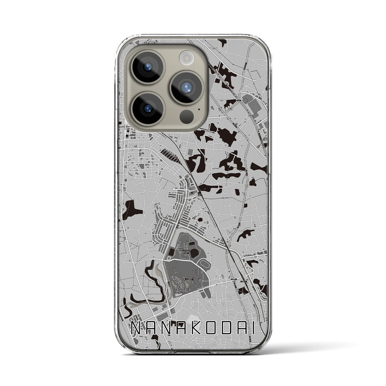 【七光台(千葉県)】地図柄iPhoneケース(クリアタイプ)