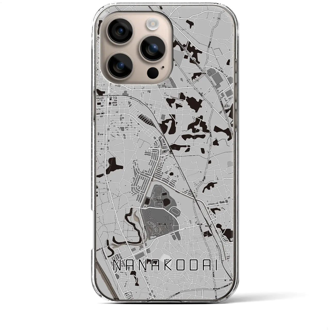 【七光台(千葉県)】地図柄iPhoneケース(クリアタイプ)