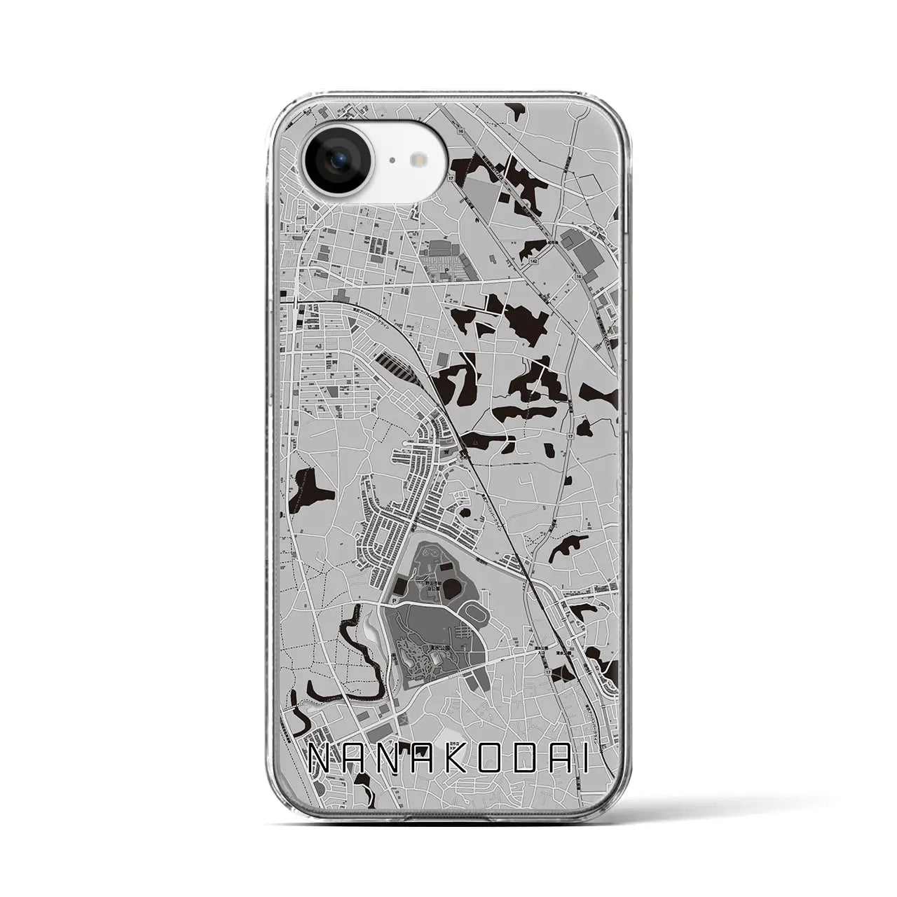 【七光台(千葉県)】地図柄iPhoneケース(クリアタイプ)