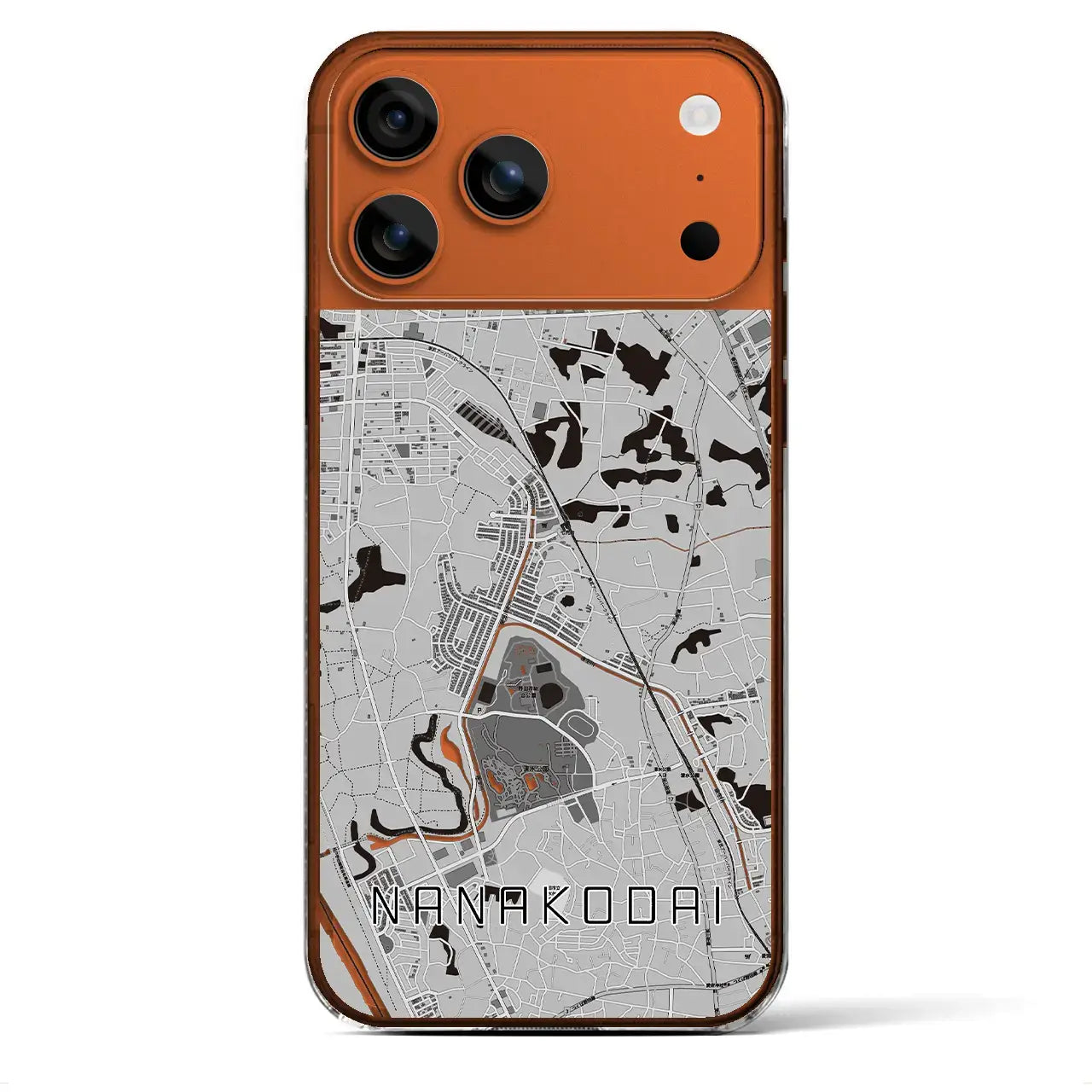 【七光台(千葉県)】地図柄iPhoneケース(クリアタイプ)